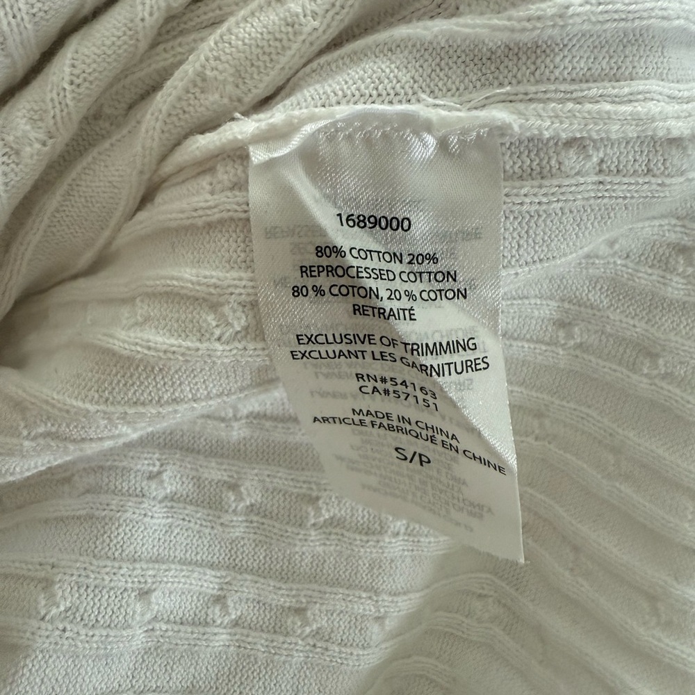 Tommy Hilfiger Women's Cream V-Neck Sweater - Picture 5 of 5